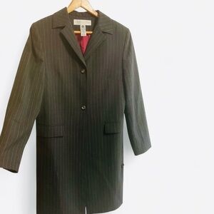 VALERIE STEVENS.     Classic Black Pinstripe Women's Blazer